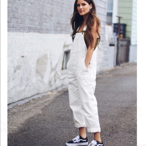 madewell white overalls